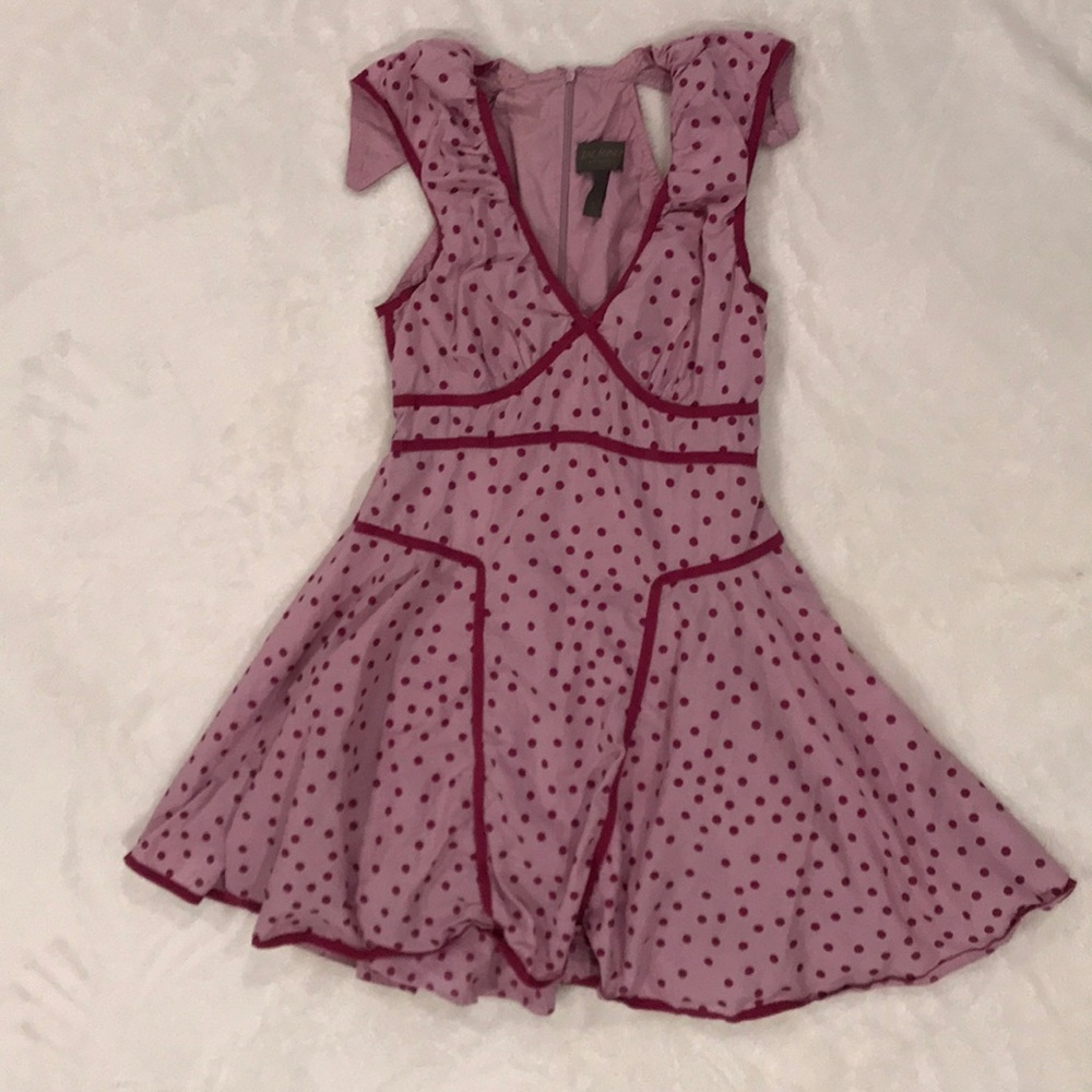 Zac Posen Polka Dot Fit And Flare Dress